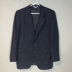 Hickey Freeman Sport Coat Mens 41R 100% Cashmere Blazer Jacket Blue Herringbone